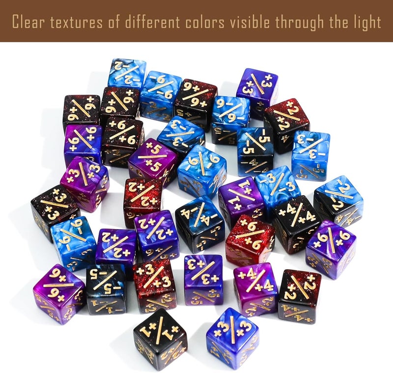 FIGURESLAB Store 36PCS 12mm MTG Life Counters Dice Set with Box, Small MTG Tokens Loyalty 6 Sided Mini Dice Set, Compatible with TCG CCG Magic Card Gaming Accessories - Image 4